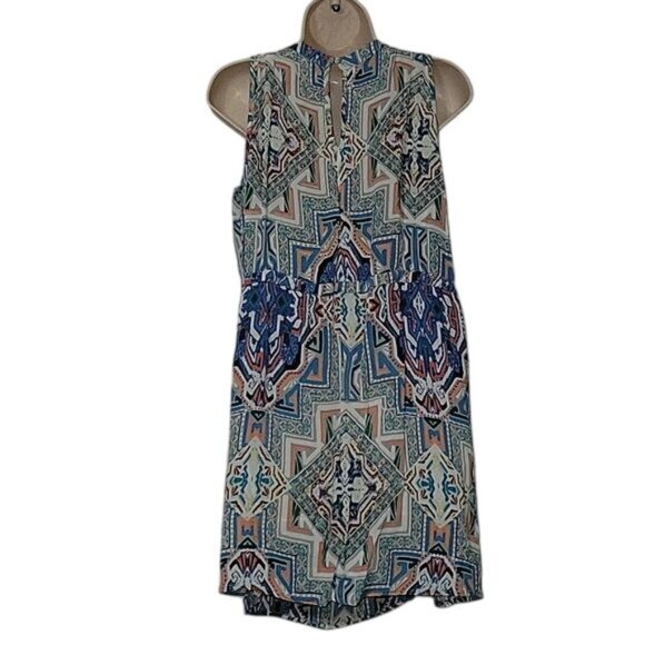 ALBERTO MAKALI Sleeveless Boho Print Mini Dress With Drawstring Waist - Picture 5 of 9